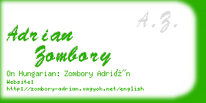 adrian zombory business card